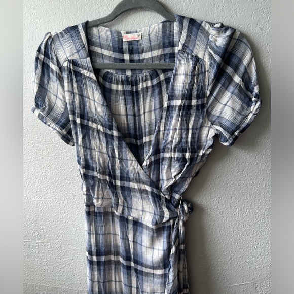 Maronie plaid ruffle wrap dress size S MSRP$95 - Picture 10 of 13